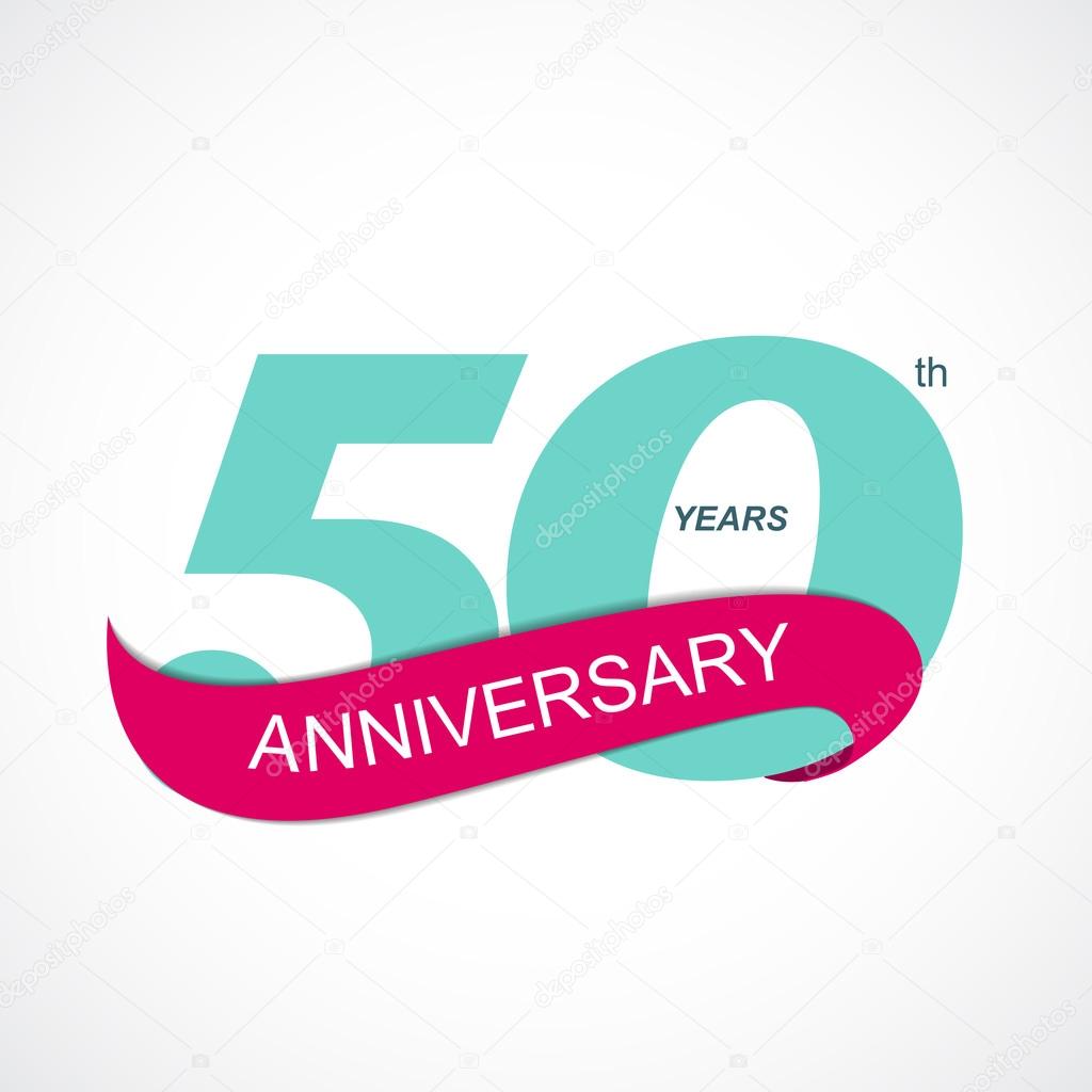 Template Logo 50th Anniversary Vector Illustration