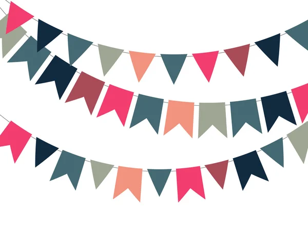 Fond de fête avec des drapeaux Illustration vectorielle — Image vectorielle