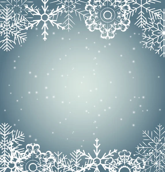 Kerstmis sneeuwvlokken achtergrond vector illustratie — Stockvector