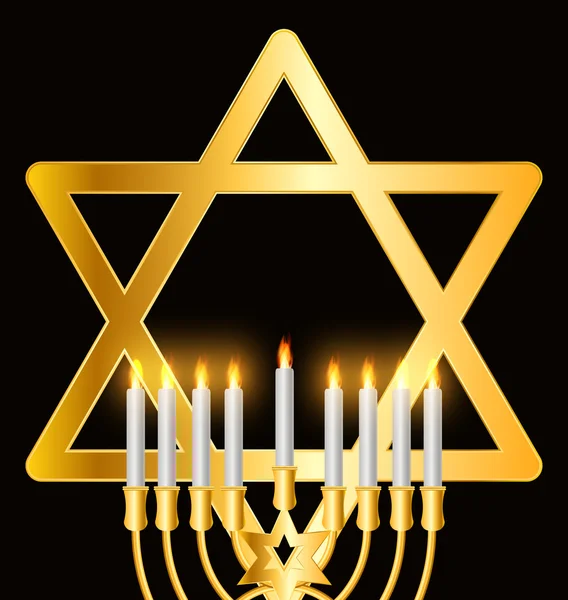 Feliz Hanukkah fundo feriado — Vetor de Stock