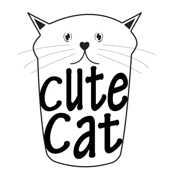 Αστεία γάτα κινουμένων σχεδίων — Διανυσματικό Αρχείο