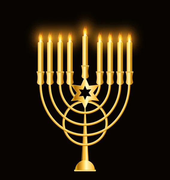 Judiska högtiden Hanukkah-kort — Stock vektor