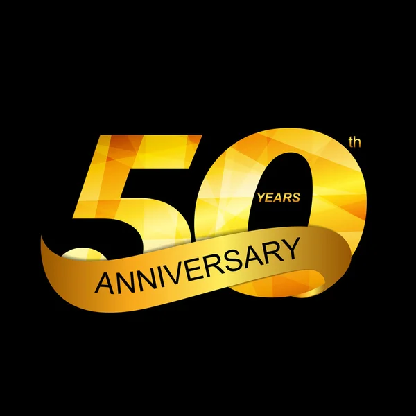 Template Logo 50th Anniversary — Stock Vector