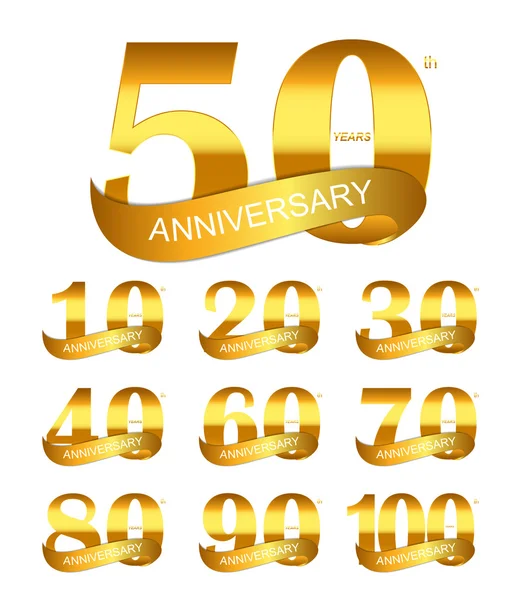Anniversary Logo Set — Stock Vector