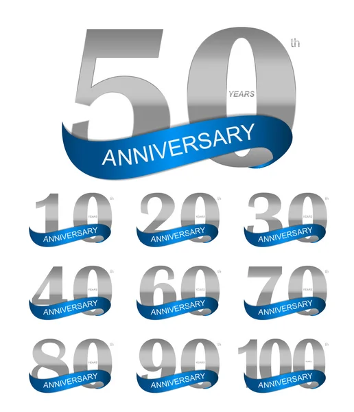 Anniversary Logo Set — Stock Vector