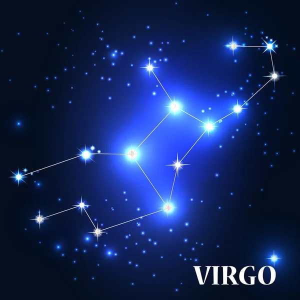 Vergine segno zodiacale. — Vettoriale Stock