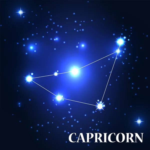 Capricorno segno zodiacale. — Vettoriale Stock