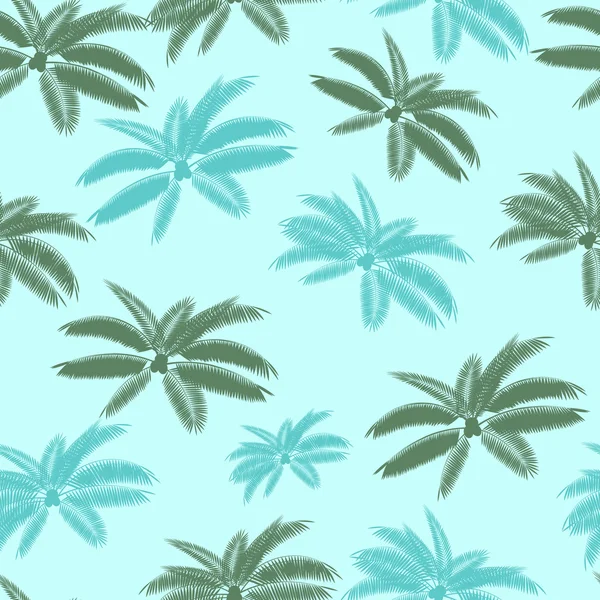 Palm Tress Patrón sin costura — Vector de stock