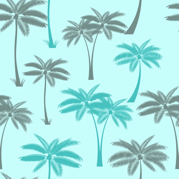 Palm Tress Patrón sin costura — Vector de stock