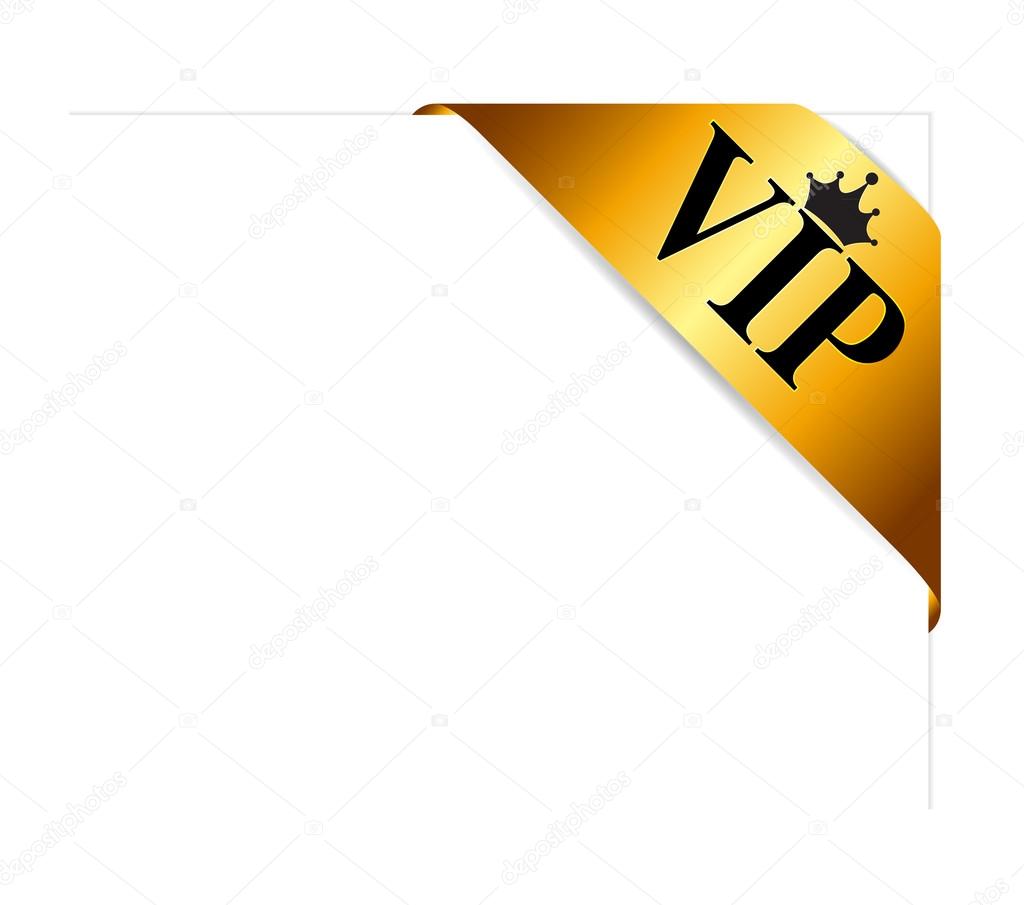 VIP Ribbon on Card — Stock Vector © oleggankod #91854814