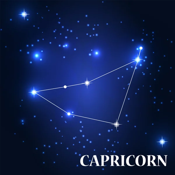 Capricorno segno zodiacale. — Vettoriale Stock