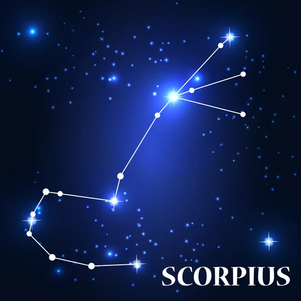 Scorpius dierenriemteken. — Stockvector