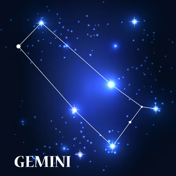 Gemini állatöv jel. — Stock Vector
