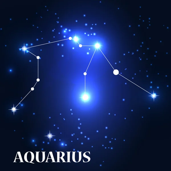 Aquarius Zodiac Sign. — Stock Vector