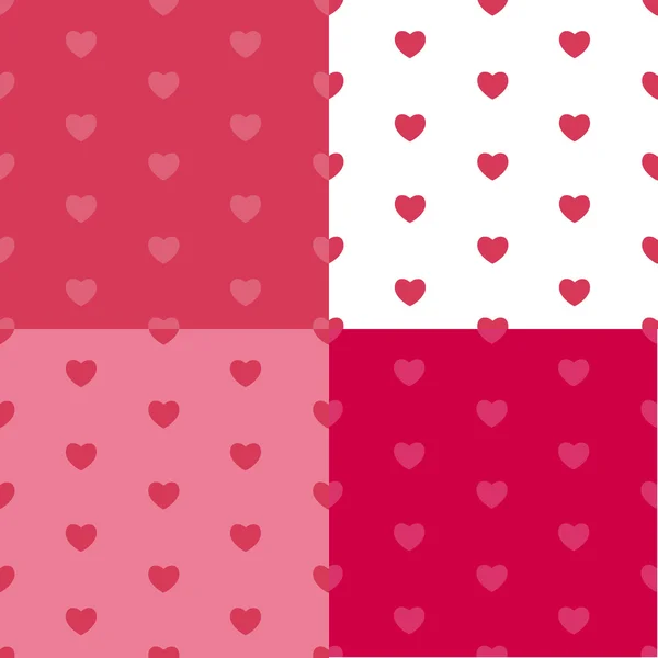 Valentines Day Seamless Patterns — Stock Vector