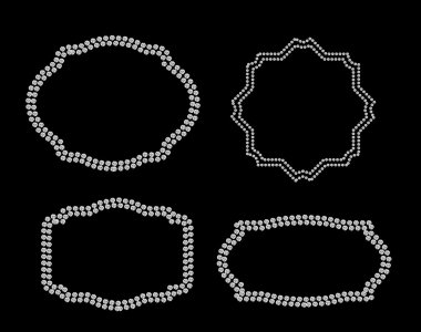 Soyut güzel siyah çerçeve elmas arka plan vektör Illustr