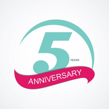 Şablonu Logo 5 yıldönümü vektör çizim