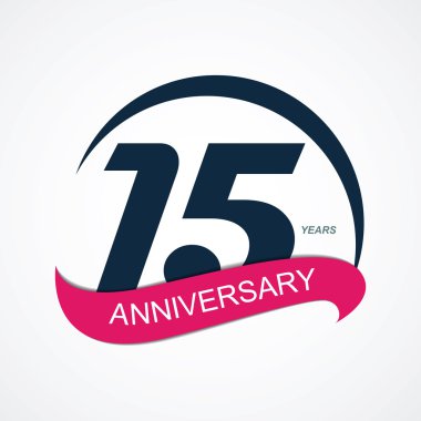 Şablonu Logo 15 yıldönümü vektör çizim