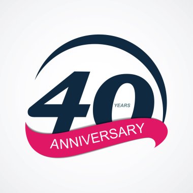 Şablonu Logo 40 yıldönümü vektör çizim