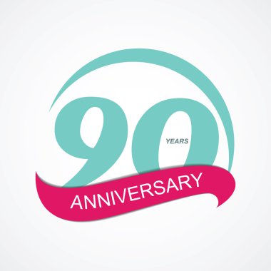 Şablonu Logo 90 yıldönümü vektör çizim