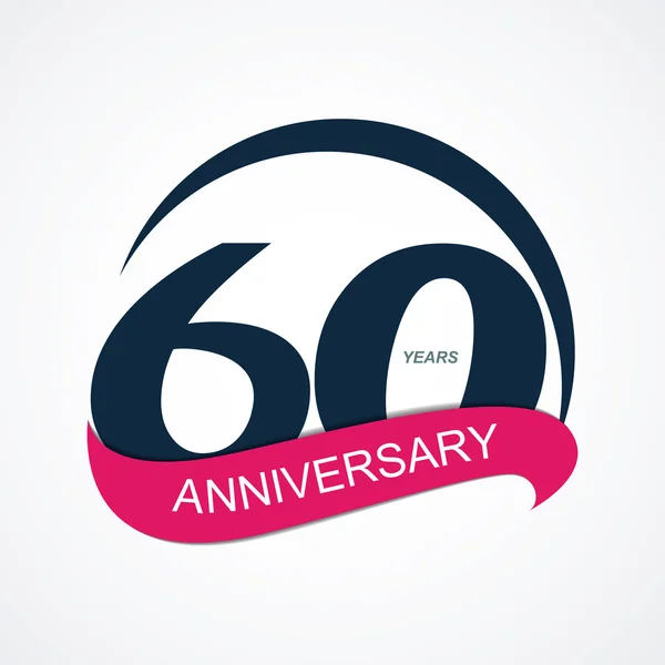 模板 Logo 60 周年矢量图 — 图库矢量图片