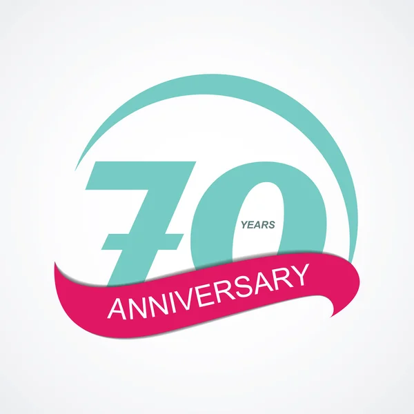 Szablon Logo 70 rocznica ilustracji wektorowych — Wektor stockowy