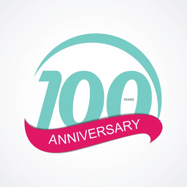 Logo de la plantilla 100 Aniversario Vector Ilustración — Vector de stock