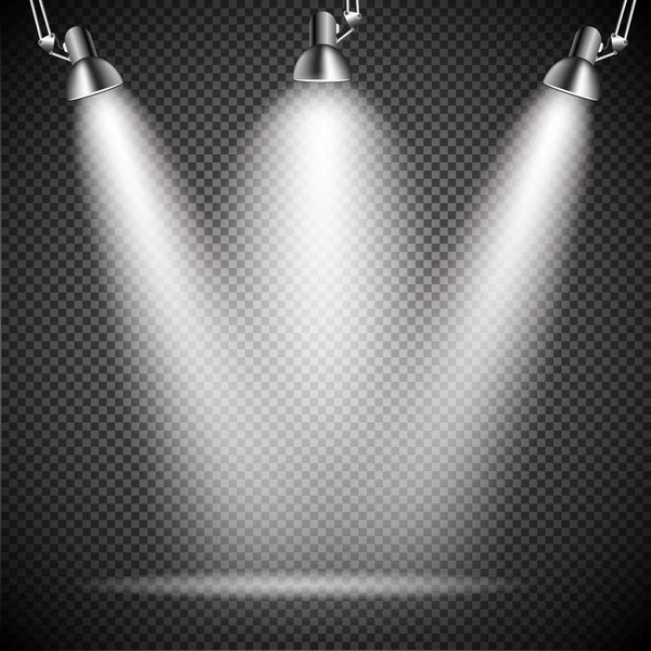 Bright with Lighting Spotlights Lamp — Stock Vector