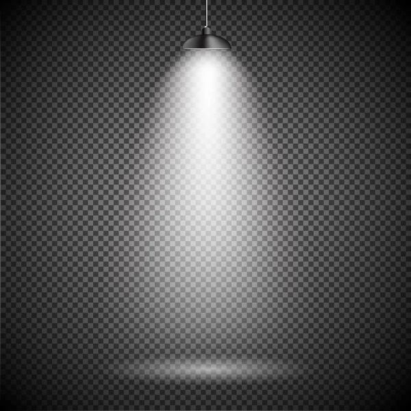 Brilhante com iluminação Spotlights Lamp — Vetor de Stock