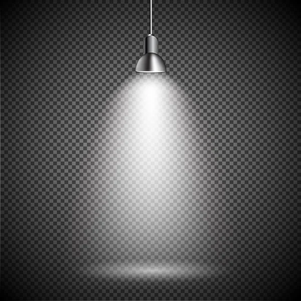 Brilhante com iluminação Spotlights Lamp — Vetor de Stock