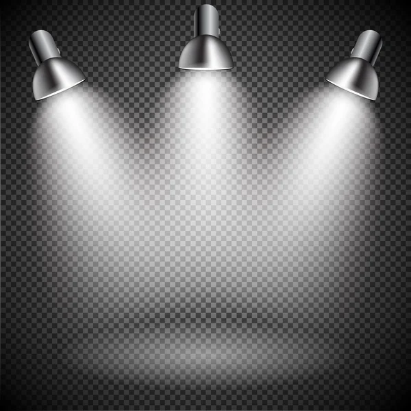 Bright met verlichting Spotlights Lamp — Stockvector