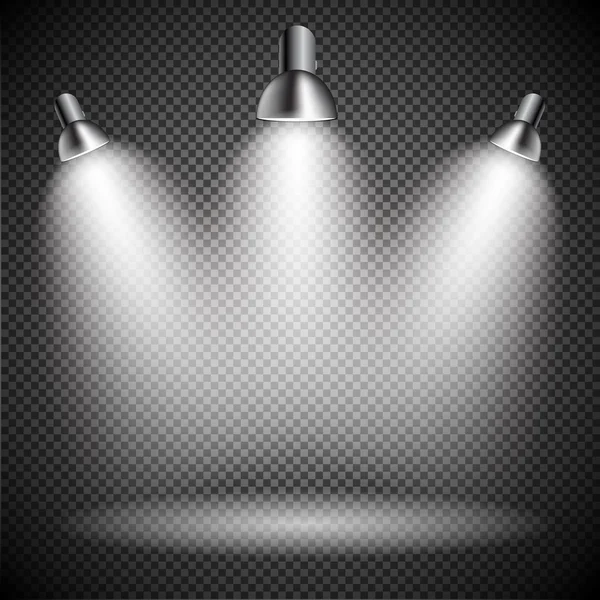 Bright met verlichting Spotlights Lamp — Stockvector