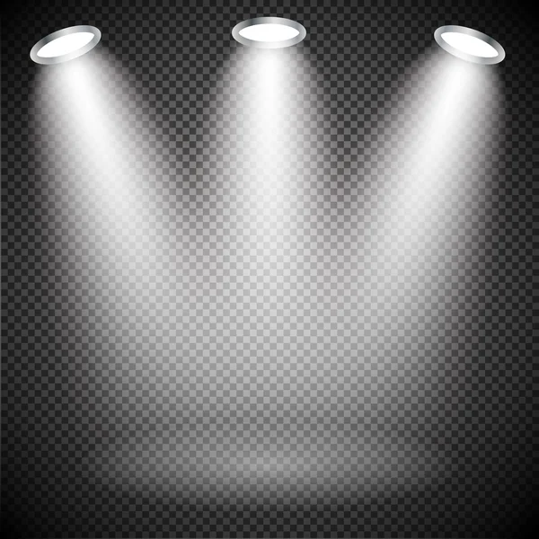 Luminoso con illuminazione Faretti Lampada — Vettoriale Stock