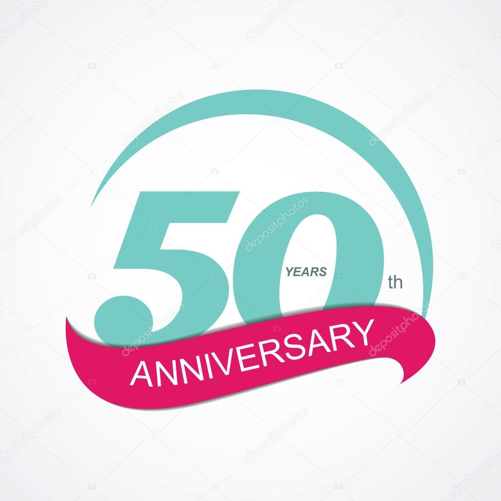 Template Logo 50 Anniversary Vector Illustration