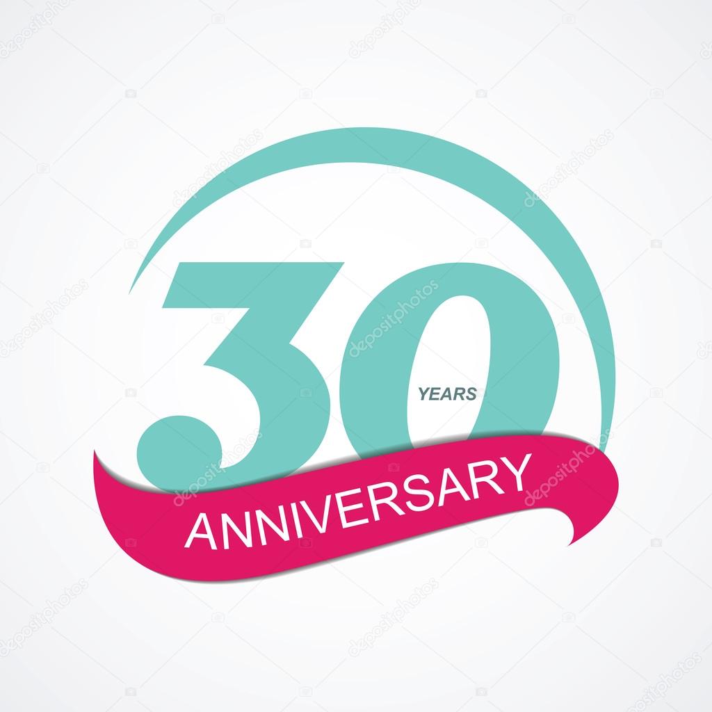 Template Logo 30 Anniversary Vector Illustration