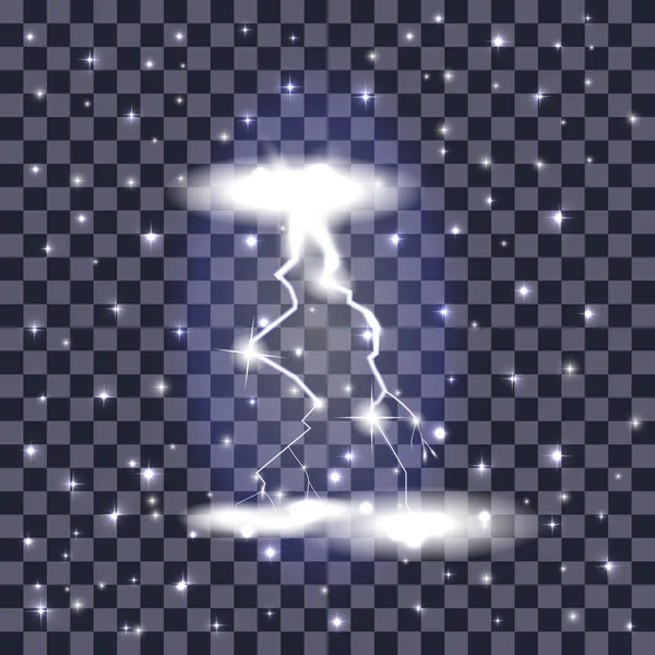 Vackra naturalistisk Lightning med öppenhet. Vektor illustrationer — Stock vektor