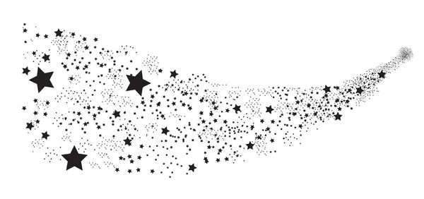 Comet Star em fundo branco. Ilustração vetorial . — Vetor de Stock