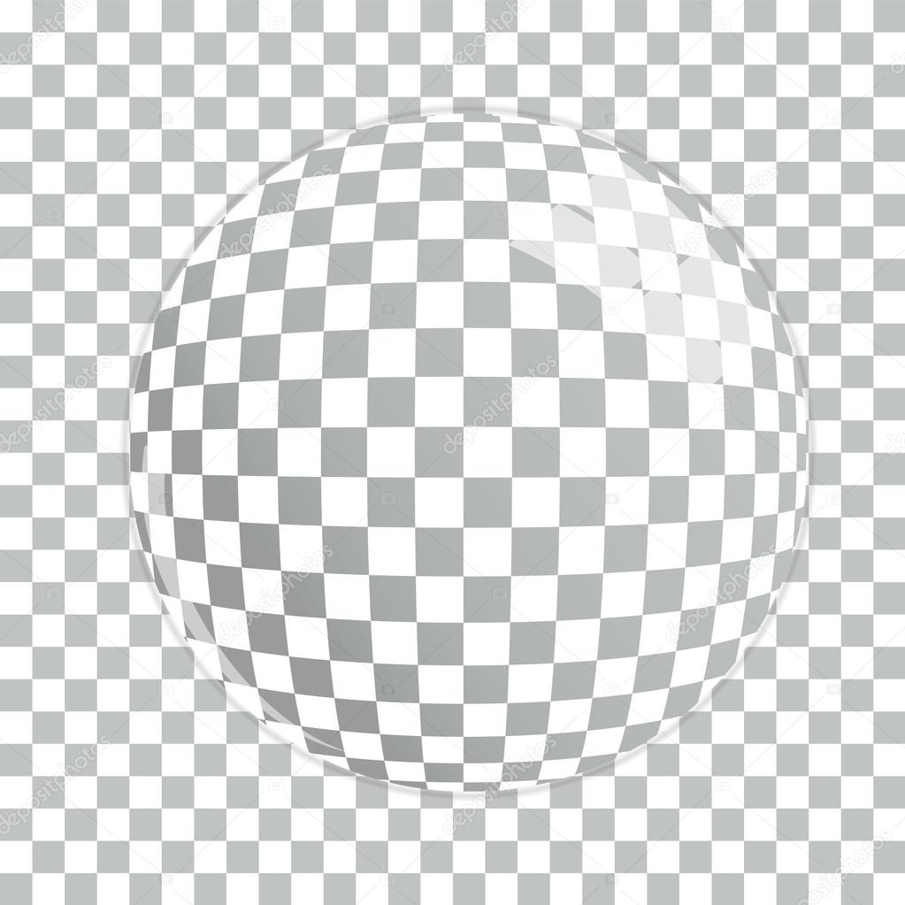 Transparent Magnifying Glass on Gray Background.