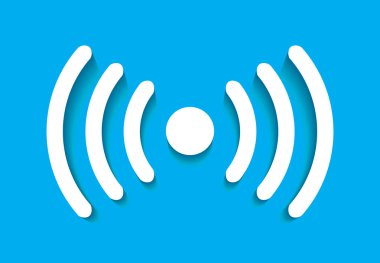 Kablosuz veri iletimi. Vektör çizim.