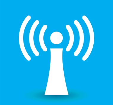 Kablosuz veri iletimi. Vektör çizim.