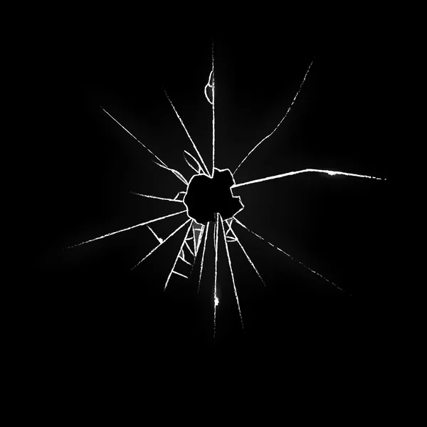 Broken Glass on Black Background. Vector Illustration. — Stock Vector