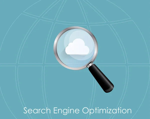 SEO - Zoekmachine optimalisatie Flat Icon Vector Illustratie — Stockvector