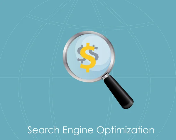 SEO - Optymalizacja wyszukiwarki Płaska ikona wektor Ilustracja — Wektor stockowy