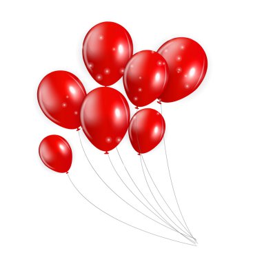 renkli Balonlar, vektör çizim seti.
