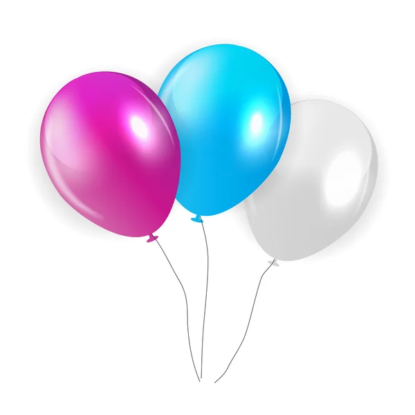 Set de globos de colores, Ilustración — Vector de stock