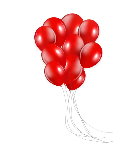 Set aus farbigen Luftballons, Vektorillustration. — Stockvektor