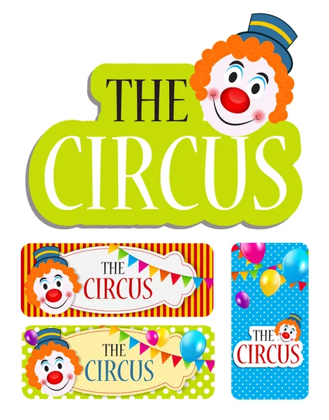 Illustration vectorielle de l'ensemble de bannière de cirque — Image vectorielle