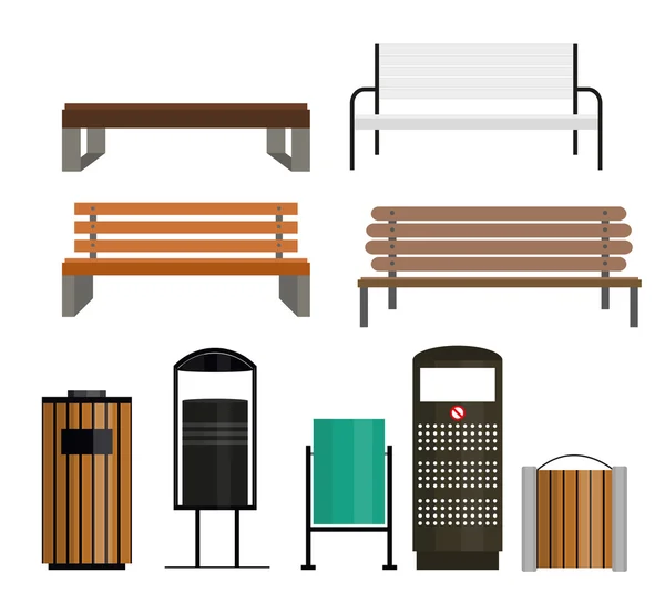 Basura Set Vector Ilustración — Vector de stock