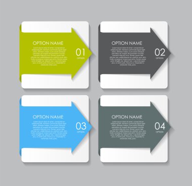 İş vektörü illüstrasyonunuz için bilgi tasarımı ögeleri