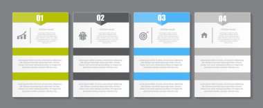 İş vektörü illüstrasyonunuz için bilgi tasarımı ögeleri